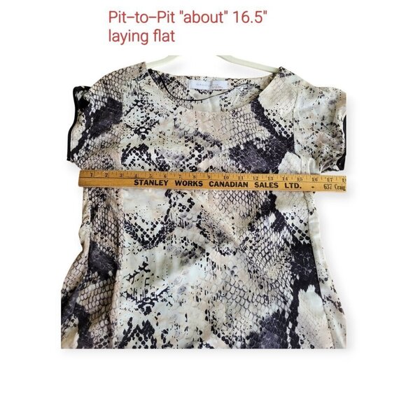 Zara Snakeskin Patterned Blouse Size M - Picture 4 of 6